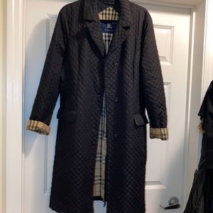 Burberry black full length trench coat